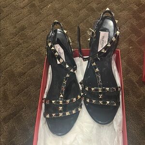 Valentino Black Studded Women's Sandals